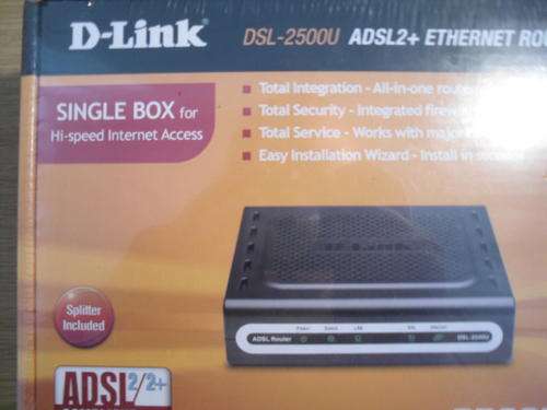 D-Link DSL-2500U ADSL2+ Ethernet Router (NEW) R200 incl shipping