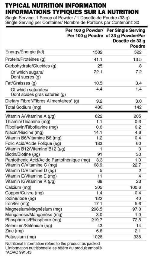 OGX FENIX Nutritional Shake Mix Creamy Vanilla