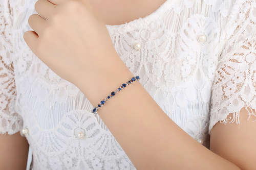 5 Colors Luxury Rose Gold Color Chain Link Bracelet for Women Ladies Shining AAA Cubic Zircon Crysta