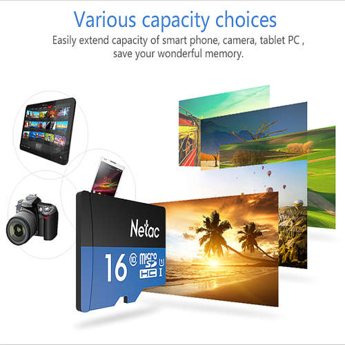 Netac P500 16GB Micro SD Card U1 Class10 Flash Memory Card Micro SDHC Ultra High Speed UHS-I TF Card