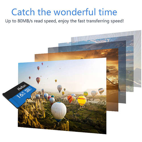 Netac P500 16GB Micro SD Card U1 Class10 Flash Memory Card Micro SDHC Ultra High Speed UHS-I TF Card