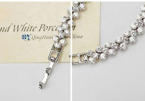 Roman Chain Bracelet for Women Luxury 2.75mm Cubic Zircon Inlay Charm Bracelet