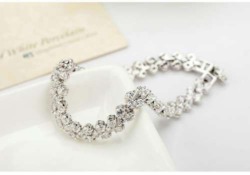 Roman Chain Bracelet for Women Luxury 2.75mm Cubic Zircon Inlay Charm Bracelet