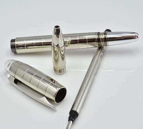 Luxury Silver Checker HOT Rollerball Pen Crystal Top Metal Roller ball Pens