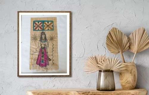 BASHEVA RIK 1989 - MIXED MEDIUM: INK & WATERCOLOUR ON HANDMADE PAPYRUS PAPER