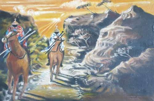 JOHN KOENAKEEFE MOHL (1903-1985) S.A - `The noon ride from the mountains`