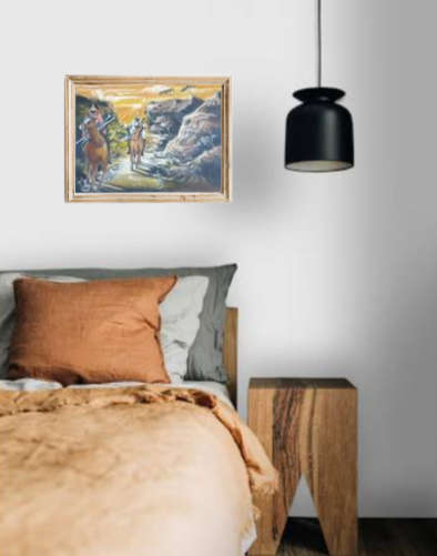 JOHN KOENAKEEFE MOHL (1903-1985) S.A - `The noon ride from the mountains`