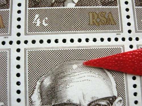 DIEDERICHS 4c ' SPOT ON FOREHEAD' VARIETY - SINGLE IN BLOCK OF 6 - MINT , NEVER HINGED.