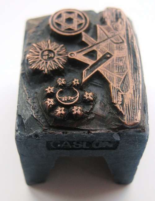 MASONIC PRINTING BLOCKS - THE BEST OFFERED YET - STEEL WITH COPPER PLATES - IDEAL FOR PRINTERS TRAY.