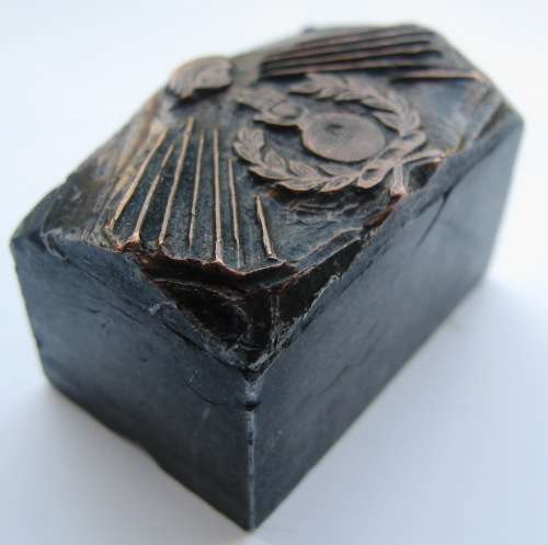 MASONIC PRINTING BLOCKS - THE BEST OFFERED YET - STEEL WITH COPPER PLATES - IDEAL FOR PRINTERS TRAY.