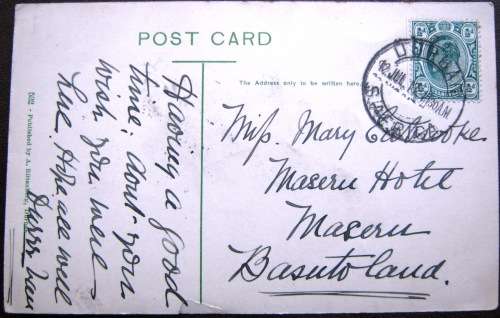 DURBAN - SWIMMING BATH VIEW - INTERESTING WORKS RAIL CARTS - 1913  - MINT!