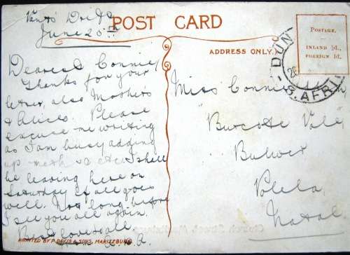 PIETERMARITZBURG  - VINTAGE POSTCARD - VIEW OF CHURCH STREET.