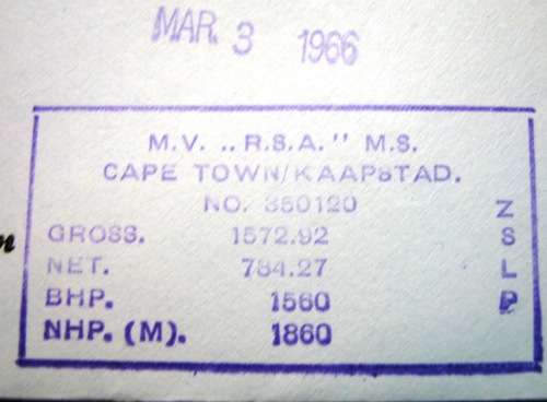 BOUVET ISLAND COVER - CARRIED BY MS. RSA - 1966