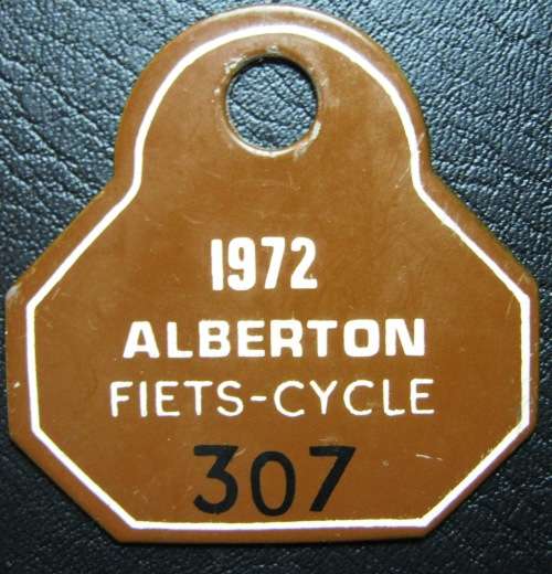 ALBERTON BICYCLE LICENCE - 1972.