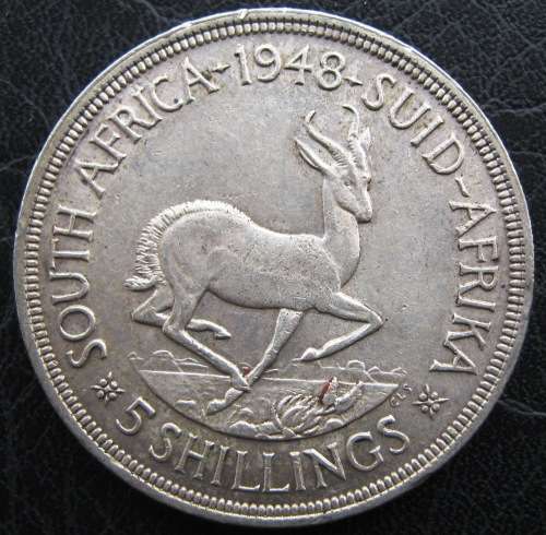 1948 FIVE SHILLINGS COIN  - CIRCULATED.