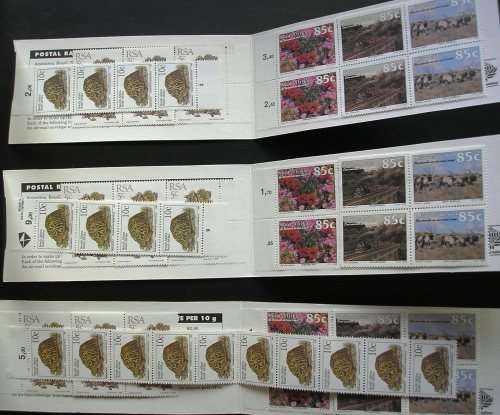 3 SCARCE UPRATED BOOKLETS - UNEXPLODED. ADD. 6 DEFINITIVE WITHIN BOOKLET TO FACILITATE RATE INCREASE