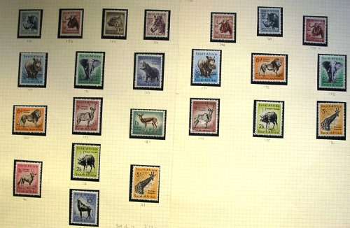 1954/60 - ANIMALS - COMPLETE SET INCLUDING COAT OF ARMS WATERMARK - MOUNTED MINT.