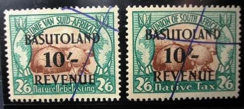 PAIR OF `NATIVE TAX` REVENUES - MANUSRIPT CX WAS THE NORM - £200 BAREFOOT CAT VALUE YEARS AGO!!