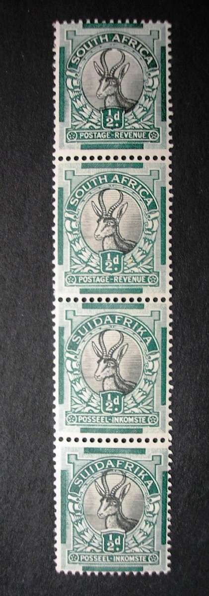 UNION - SACC 42c - 1930 ROTO COIL WITH ERROR - ENG , ENG , AFR , AFR - MOUNTED MINT.