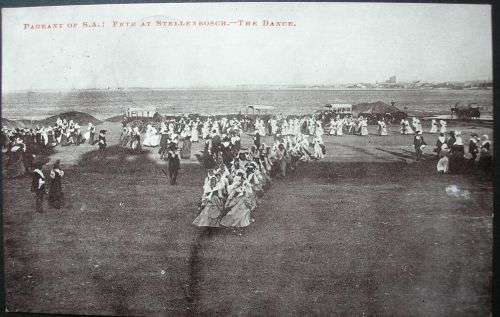 VINTAGE POSTCARD - CAPE TOWN - THE PAGENT OF SA - 1910 - THE DANCE.