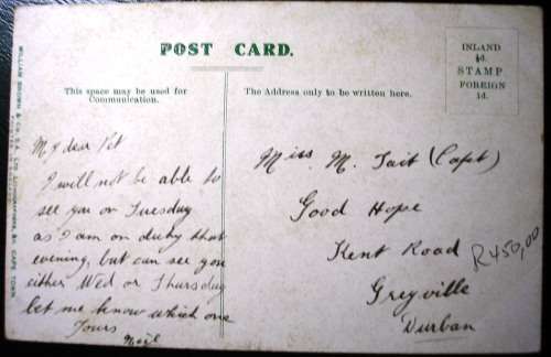 1910 COLOURFUL UNION  VINTAGE P/CARD - MINOR IMPERFECTIONS.