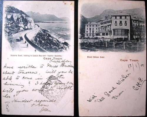 5 CARD BUNDLE -  CAPE TOWN AND SURROUNDS - EARLY UNDIVIDED - SPACE FOR MESSAGE ON FRONT - SEE SCANS.