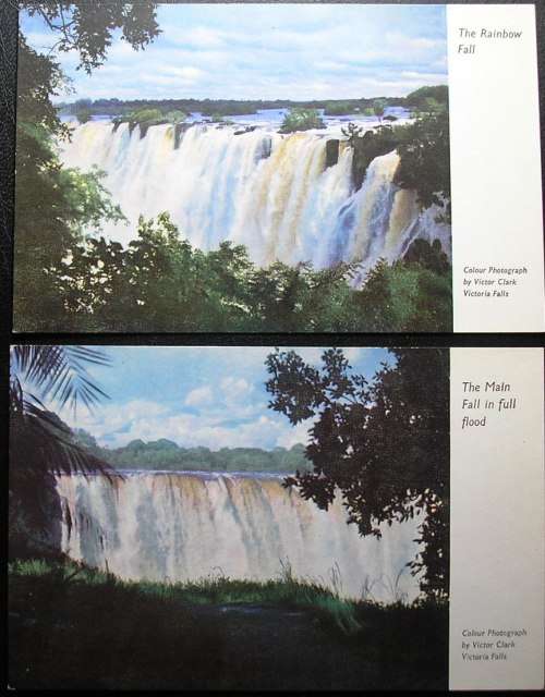 RHODESIA - VICTORIA FALLS - FOUR 1970s  - POSTCARDS - SOME VERY MINOR IMPERFECTIONS.