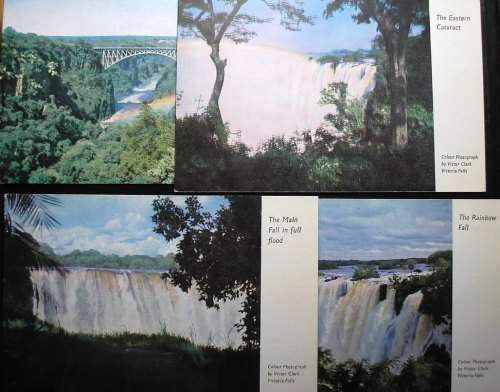 RHODESIA - VICTORIA FALLS - FOUR 1970s  - POSTCARDS - SOME VERY MINOR IMPERFECTIONS.