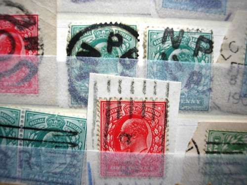 UK STOCKBOOK ( PRESENTABLE ,CLEAN - 16 PAGES) - LONDON POSTMARKS AND OTHER ITEMS - ONE QUATER FULL.