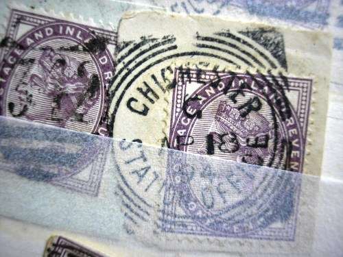 UK STOCKBOOK ( PRESENTABLE ,CLEAN - 16 PAGES) - LONDON POSTMARKS AND OTHER ITEMS - ONE QUATER FULL.