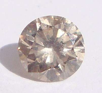 RAZZLE DAZZLE !!! 0.14 ct { SI/2 } CHAMPAGNE COLOUR ROUND DIAMOND !!!
