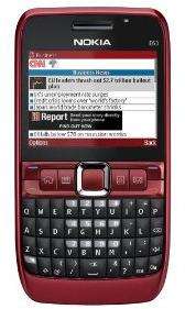 NOKIA E63 RED  3G WiFi MUSIC 2MP CELL PHONE{second hand}