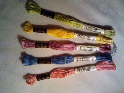 DMC EMBROIDERY THREAD - Set of 5 Colours (R3/skein)