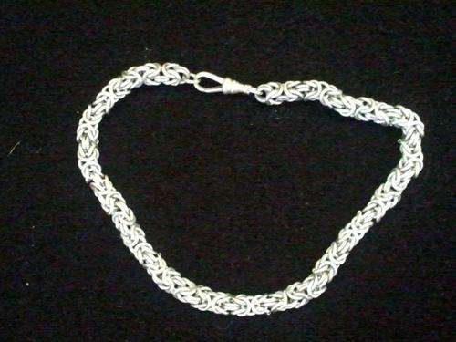 Relist - Stirling Silver Handmade Byzantine Bracelet - 24cm