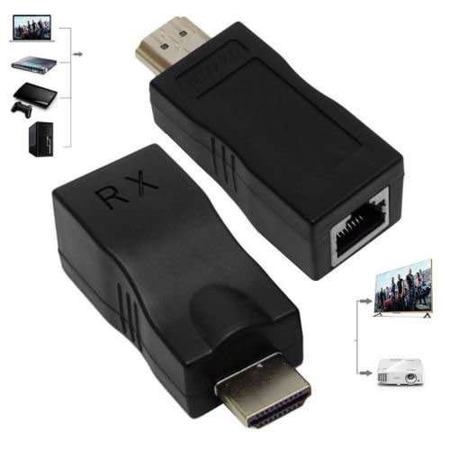 HDMI Extender - HDMI To RJ45 Network Cable Extender Over Cat 5e / 6 1080p up to 30m Extender