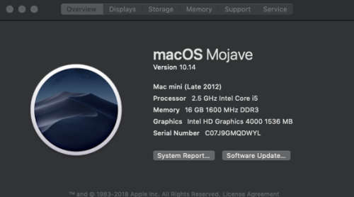 Mac Mini, 16GB RAM, 1TB HDD, Core i5