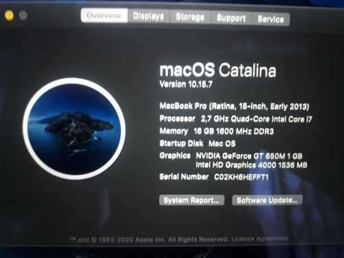 2013 Macbook Pro 15` Dedicated Graphics i7 16GB 256GB