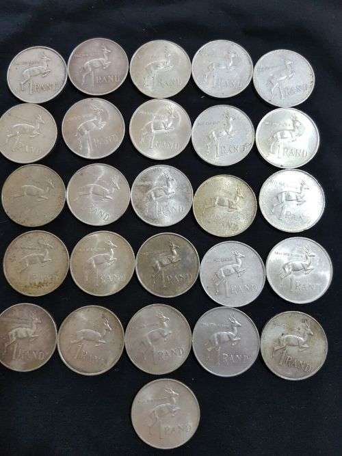 Silver 26 x 1967 South Africa Silver R1. Circulated