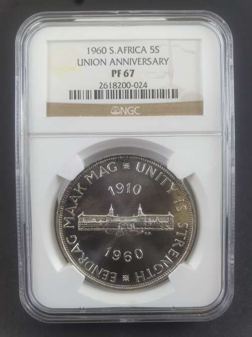 1960 5 SHILLING CROWN PF67 ONLY 3360 PROOF MINTED ********** NO RESERVE********** R1 START BID