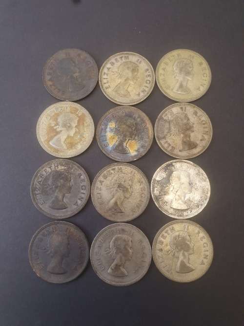 12 x 50% SILVER 84.84g of SILVER 2½ Shillings  50% Silver Content ****NO RESERVE**** R1 START BID