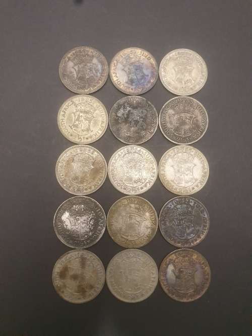 15 x 50% SILVER 106.05g of SILVER 2½ Shillings  50% Silver Content ****NO RESERVE**** R1 START BID