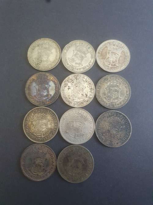 11 x 50% SILVER 77.77g of SILVER 2½ Shillings  50% Silver Content ****NO RESERVE**** R1 START BID