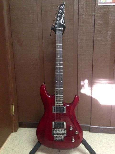 Ibanez JS100 Trans Red Joe Satriani Electric Guitar Good Condition