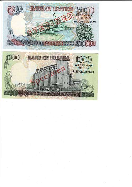 UGANDA SPECIMEN perfect unc set year 2008/2009