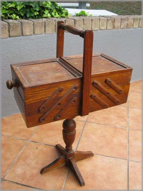 Vintage sewing box folding drawers. COLLECTION ONLY!!!