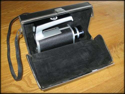 Copal Sekonic Super 8 movie camera in bag.