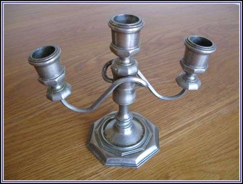 Three armed candlestick. Vintage.