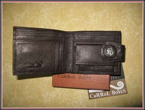 Man's wallet. Genuine leather. Carrol Boyes in original box.