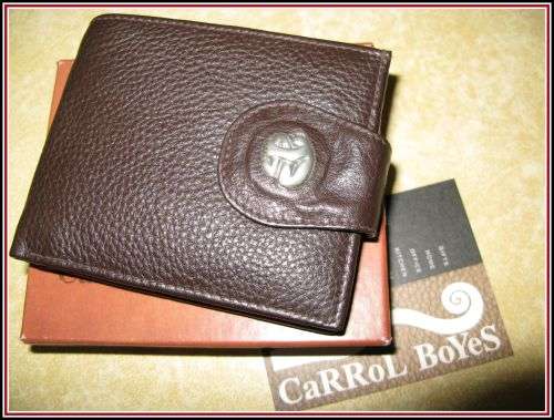 Man's wallet. Genuine leather. Carrol Boyes in original box.