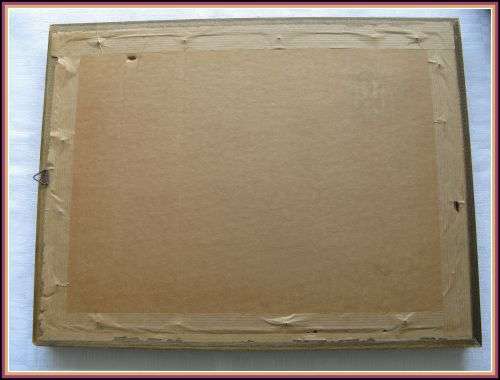 Antique etching fashion print from 1870's - framed.